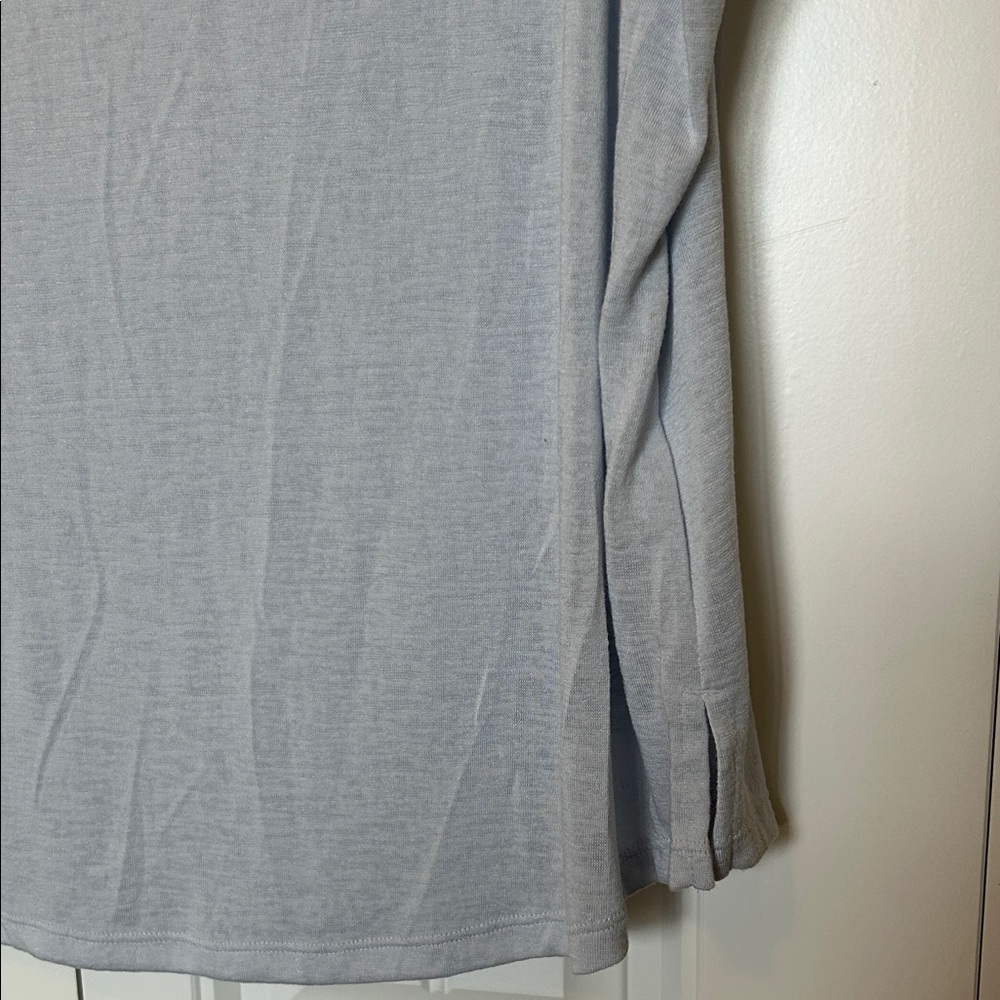 Athleta Lt Blue V-Neck Short Sleeve Tee 2X - Picture 3 of 7